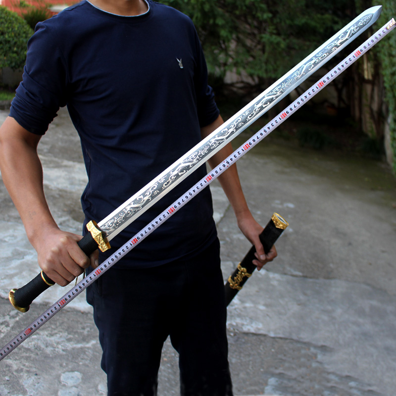 eight longquan ysm manganese steel surface han jian sword DLC qin town curtilage sword knife self-defense long sword is not edged usually