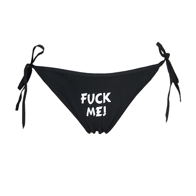 绅士出品FUCK ME 日系印花字母低腰系带内裤女性感胖次纯棉丁字裤-淘宝网