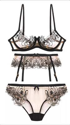 欧美高端网纱刺绣性感上衣3件套装-淘宝网