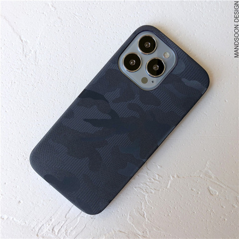 Blue — Canvas Fabric 15, 14, 13 iPhone Case