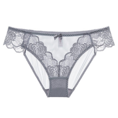 少女美屋夏季性感蕾丝内裤低腰提臀透明舒适底裆纯棉学生三角裤头-淘宝网