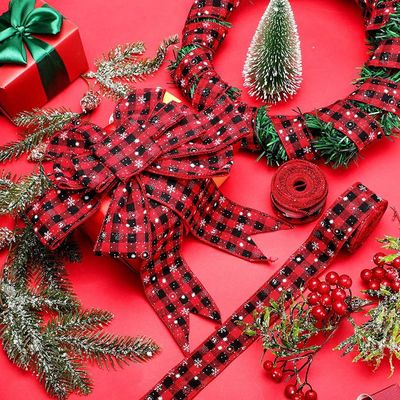 6 m imitation linen b pid cistmas ribbon ribbon diy gift box paaging material cistmas tree pendant garnd bow