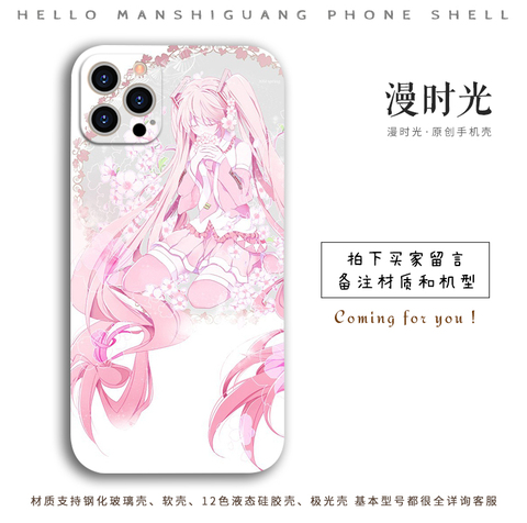 Hatsune Miku Pink Cherry Blossom Anime iPhone Case
