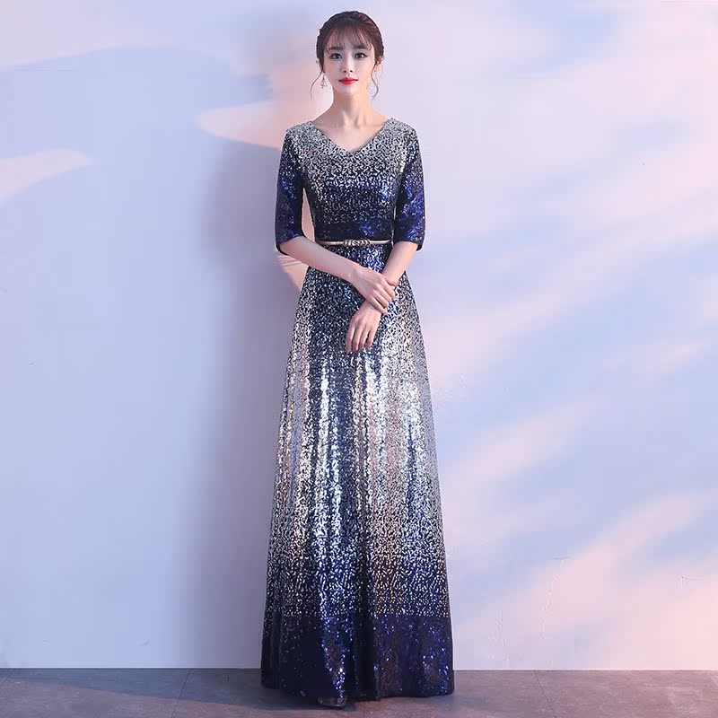 chœur des costumes de femmes maxi 2019 moderne robe de soirée modérateur élégant longue section du chœur costume chœur des costumes de femmes maxi 2019 moderne robe de soirée modérateur élégant longue section du chœur costume
