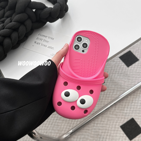 Funny Croc Slipper 3D Silicone TPU 14, 13, 12 iPhone Case