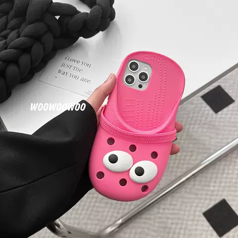 Funny Croc Slipper Phone Cases Covers 3D Silicone TPU iPhone 14, iPhone 13, iPhone 12
