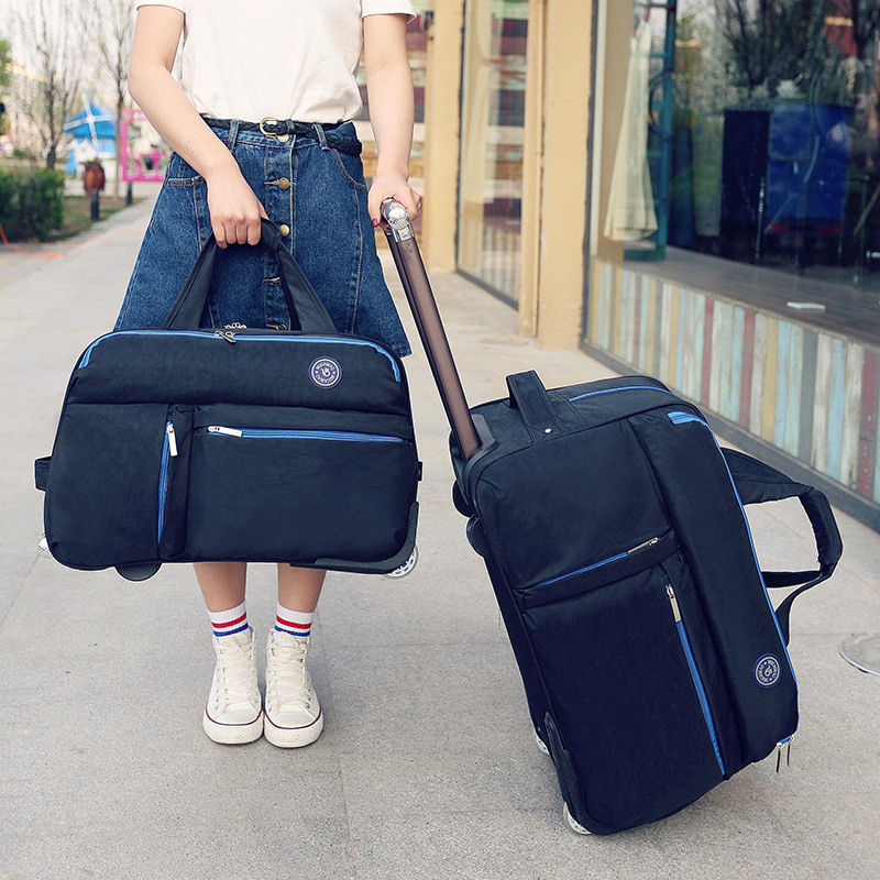 旅行包女手提行李包男拉杆包韓版旅遊包旅行袋新款大容量登機包潮