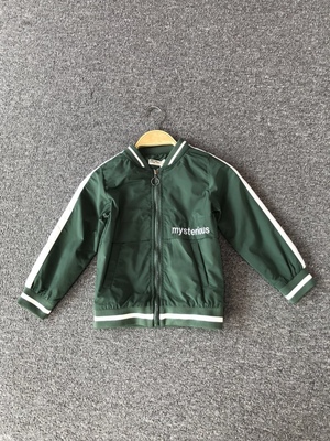 06101(童装)春秋原宿BF立领长袖宽松背后印花棒球服原