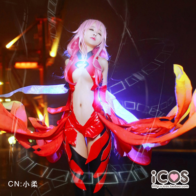现货【ICOS】罪恶王冠 楪祈 红色战斗服 金鱼装高档cos服装-淘宝网