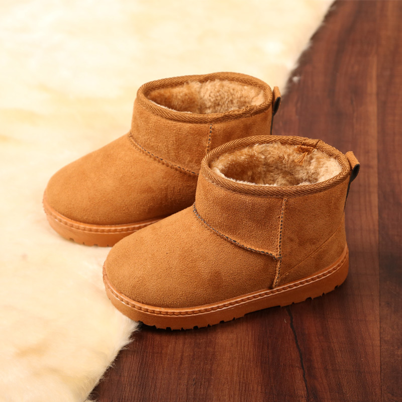 兒童雪地靴 鼕季男女童棉鞋短筒靴防滑保暖 寶寶鼕鞋軟底加絨童鞋