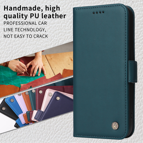 Green — Wallets Folio Flip Magnetic Synthetic Leather Card Holder Folding Stand A13 5G, A23 5G, A33 5G, A53 5G, A73 5G, S23