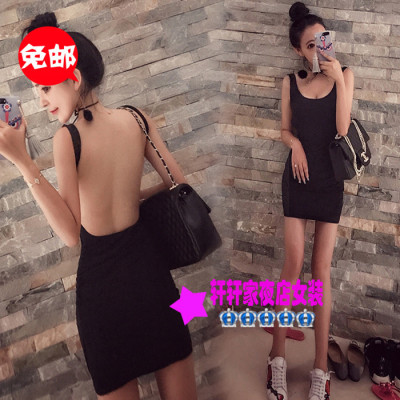 性感夜店女装无袖背心吊带大露背包臀紧身打底连衣裙气质春夏裙子-淘宝网 性感夜店女装无袖背心吊带大露背包臀紧身打底连衣裙气质春夏裙子-淘宝网