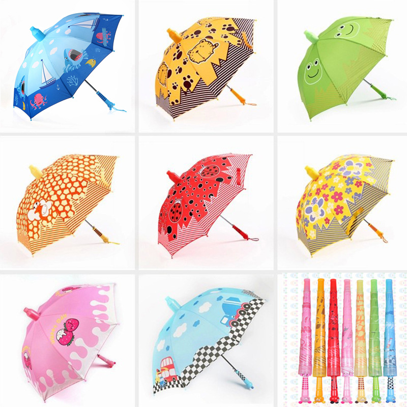 兒童雨傘卡通創意長柄
