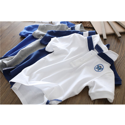 儿童男童宝宝半袖纯棉t恤 2018夏季童装新款 小孩翻领短袖Polo衫-淘宝网