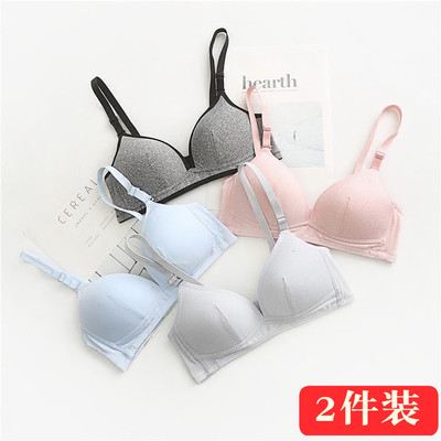 少女文胸学生高中大学生18-19岁内衣女薄款无钢圈小胸聚拢套装女-淘宝网