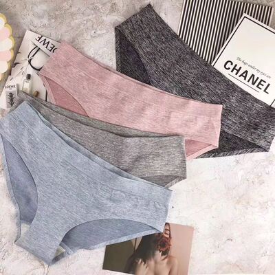 6条包邮简约时尚混纺无缝低腰女士内裤莱卡无缝无痕混纺女士内裤-淘宝网