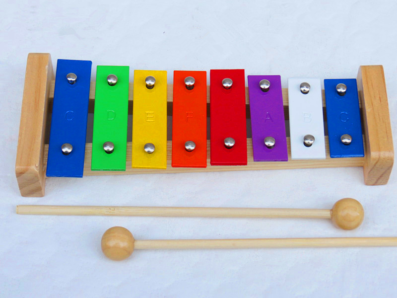 儿童打击乐器 奥尔夫乐器 8音铝板琴 幼儿园教具小八音琴 八音琴