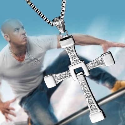 标题优化:十字架项链男士欧美速度与激情长款吊坠潮人钛钢链子男生装饰品