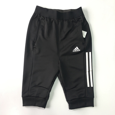 专柜正品-Adidas 阿迪达斯 男 三道杠大童 运动休闲 七分裤