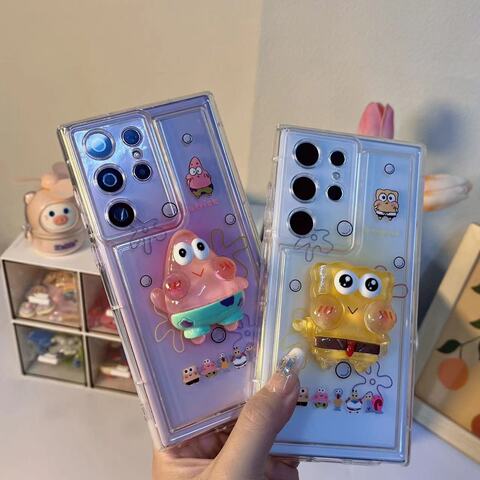 SpongeBob SquarePants Girls 3D Silicone TPU Cartoon S23, S23 Plus, S23 Ultra, S22, S22 Plus, S22 Ultra, S21, S21 Plus, S21