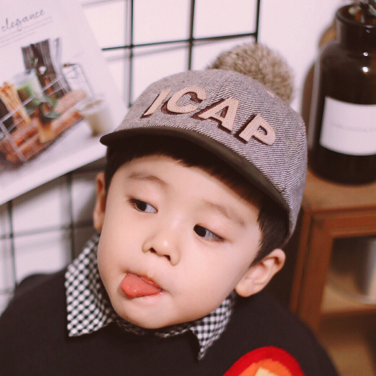 韓國兒童帽子秋鼕百搭