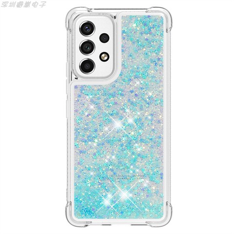 Transparent Clear Quicksand Girls Airbag Corner Protection Glitter Bling A13 5G, A23 5G, A33 5G, A53 5G, A73 5G Samsung Phone