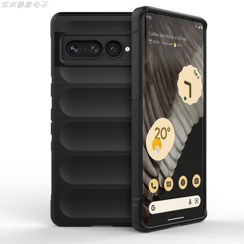 Black — Easy Grip Non Slip Matte Silicone TPU 7, 7 Pro, 6, 6 Pro Google Pixel Phone Case
