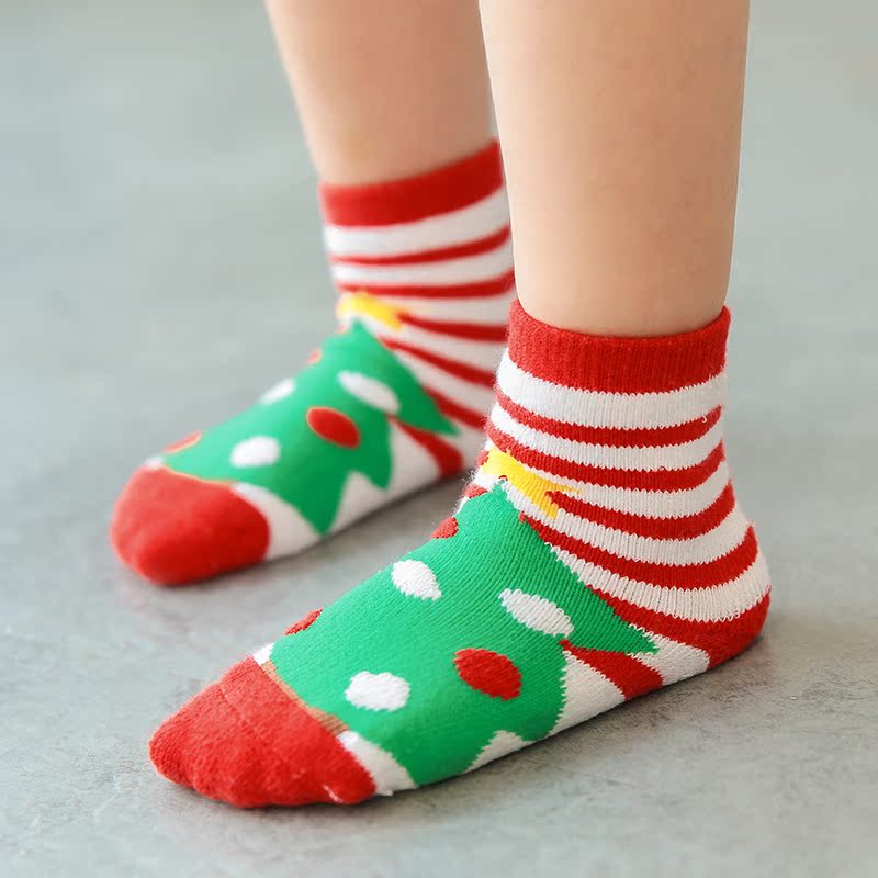 兒童襪子秋鼕季純棉男女童寶寶襪子加厚毛巾襪地板襪1-3-5-7-9歲