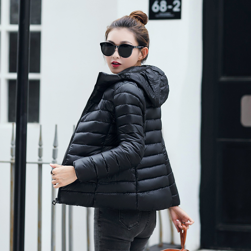 鼕季新款韓版棉衣女士修身輕薄短款小棉襖保暖加厚羽絨棉服外套潮