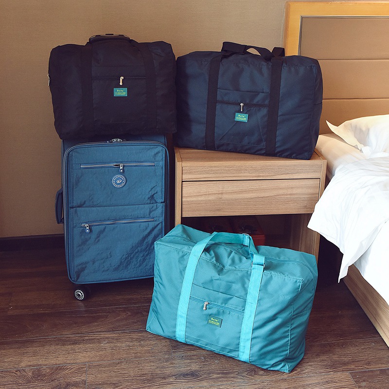 43升可折疊旅行包男女手提大容量防水健身旅遊便攜行李袋可套拉杆