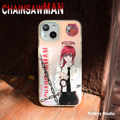 Anime New Chainsaw Man Be My Dog Makima 14, 13, 12 iPhone Case