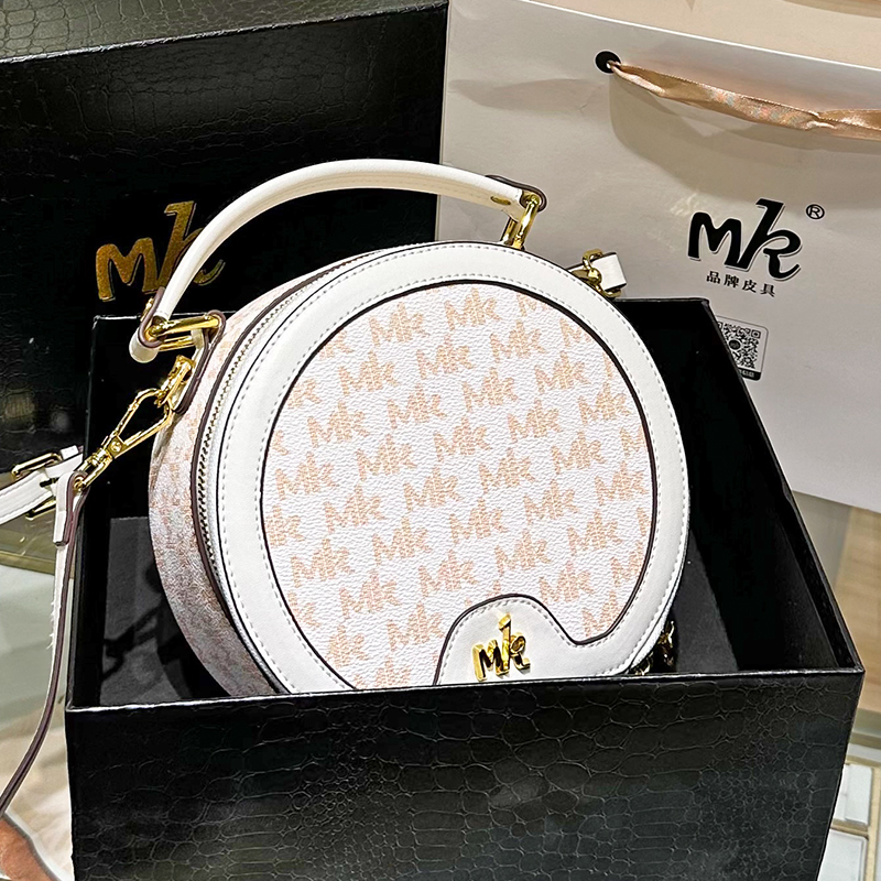 counter mk women‘s bag genuine goods round pie bag high-grade crossbody small leather women‘s 2023 spring/summer new bags