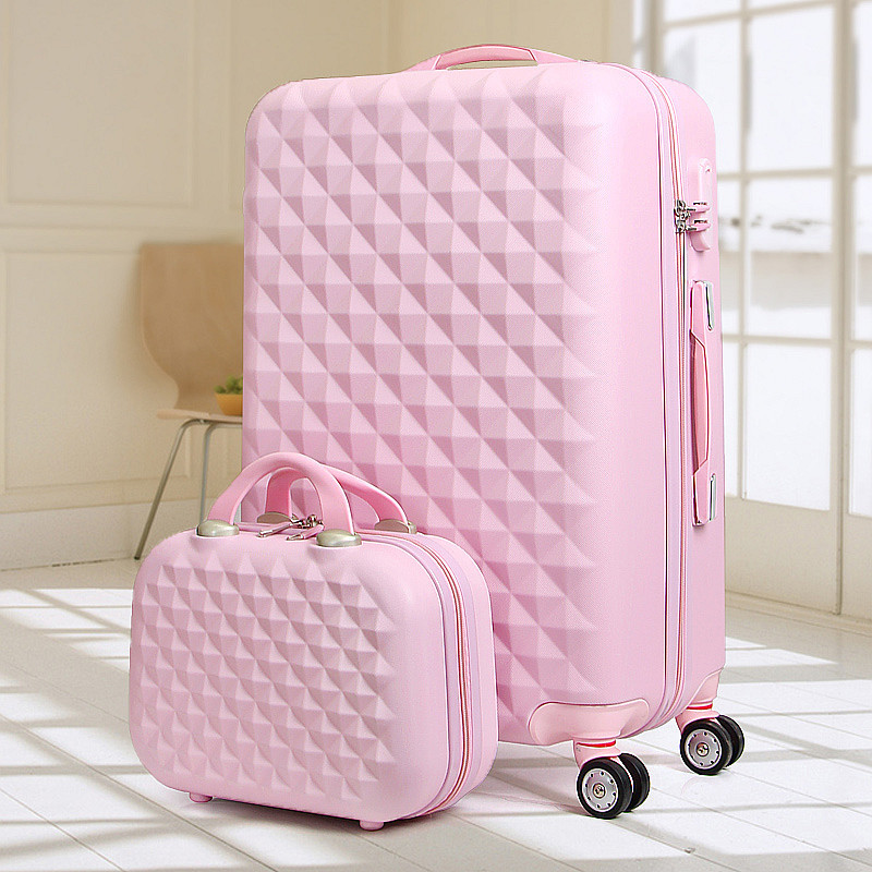 away pink luggage