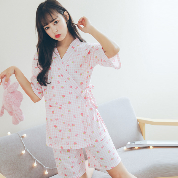 Imported cotton pajamas gown Japanese kimono sexy 