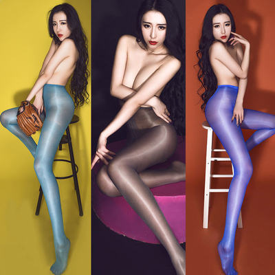 2双包邮15D脚尖透明情趣油亮丝袜裸氨超薄包芯丝连裤高腰开裆袜女-淘宝网