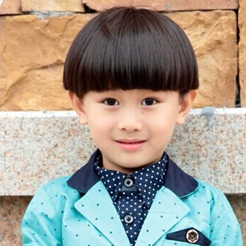 韓版假發男童寶寶齊劉海短假發套蘑菇頭時尚攝影寫真小孩發飾