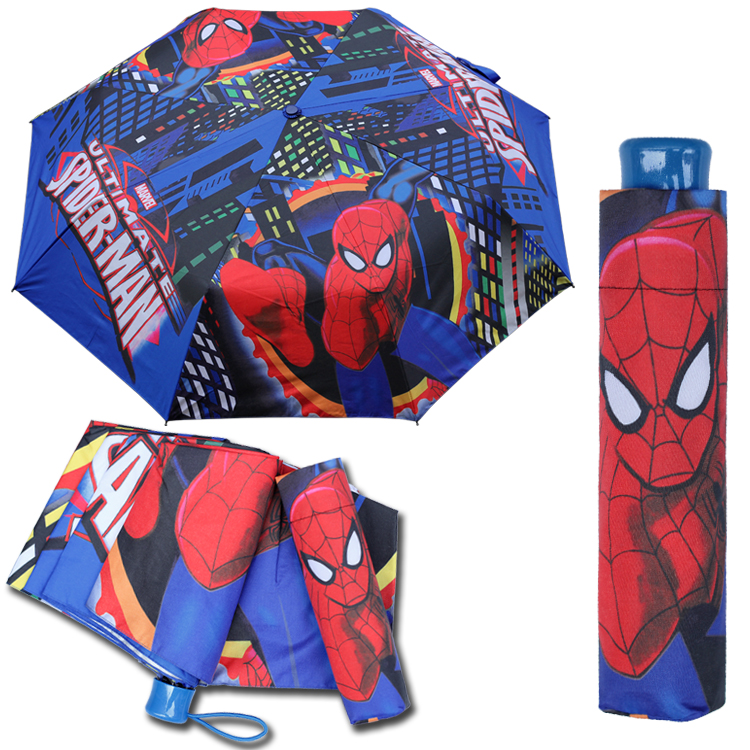 卡通蜘蛛俠雨傘小學生大號男童折疊晴雨傘蜘蛛俠兒童傘遮陽傘