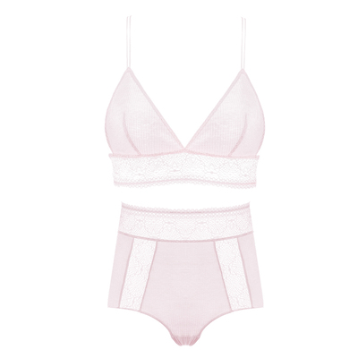 BOTHYOUNG法式bralette三角杯文胸薄款蕾丝吊带内衣女无钢圈胸罩-淘宝网