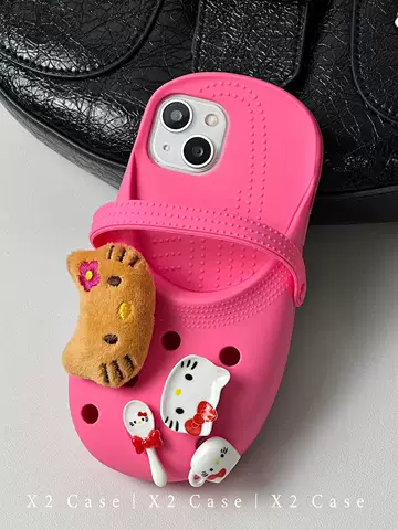 Hello Kitty Croc Funny Phone Cases Covers 3D Shoe Silicone TPU iPhone 14, iPhone 13, iPhone 12