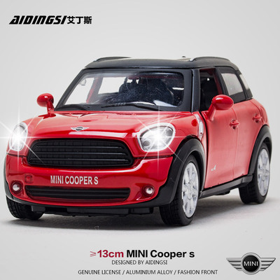 升辉1:28宝马迷你酷派mini countryman cooper 声光合金汽车模型