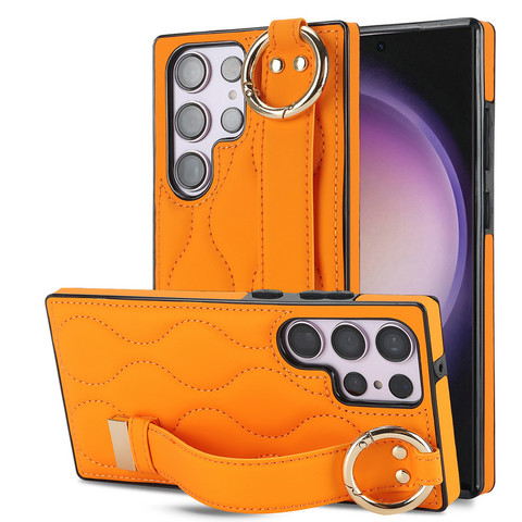 New Quilted Leather Hand Band Strap Kickstand Function S23, S23 Plus, S23 Ultra, S22, S22 Plus, S22 Ultra, Note 20, Note 20