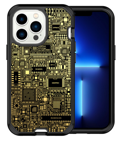 New Motherboard / Circuit Chip 3 In 1 Tough Shockproof 14, 13, 12 iPhone Case