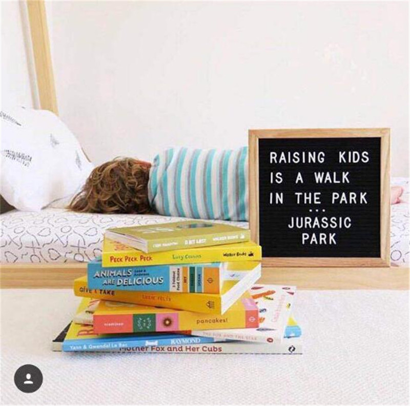 Wood Felt Fabric DIY Letter Blackboard Home Message_voghion.com
