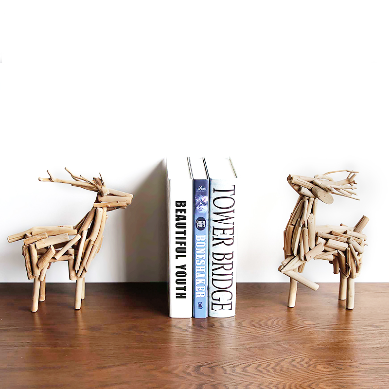 creative handmade wooden deer decoration home bedroom living room soft decoration design hallway nordic decorative crafts gift