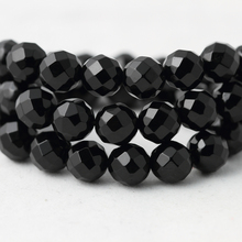 64 разрезные шарики 2 - 20 натуральный черный агат бисер дии браслет материалы аксессуары ручная бусинка