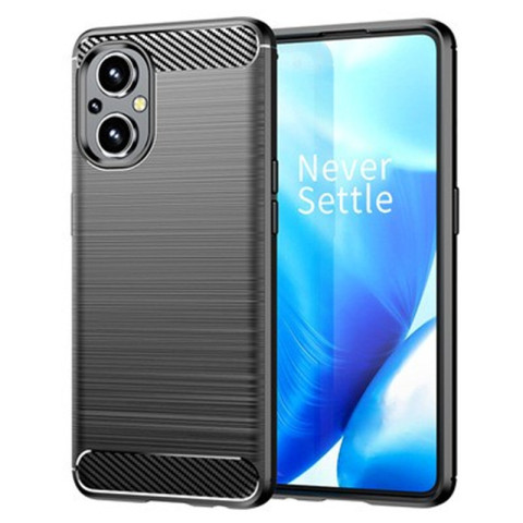Nord N100, Nord N10 5G Rugged Shield Brushed Pattern Tough Shockproof Silicone TPU Phone Case
