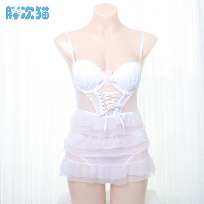 【清仓】透明公主裙套装 带钢托聚拢塑身连衣裙蛋糕裙睡裙-淘宝网