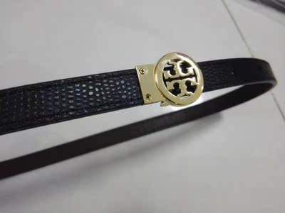 tb女士真皮腰带牛皮皮带细皮带宽度1.5双面用旋转扣头皮