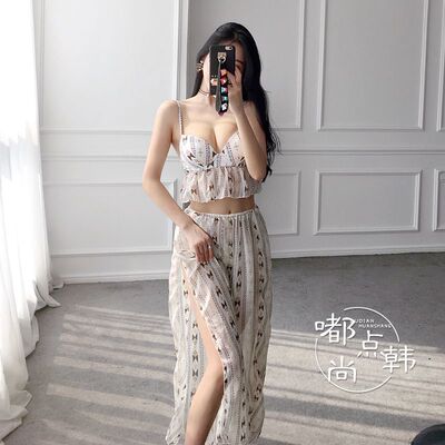 民族风~复古bikini 性感泳衣 女 小胸钢托聚拢 分体泳衣+防晒长裤-淘宝网