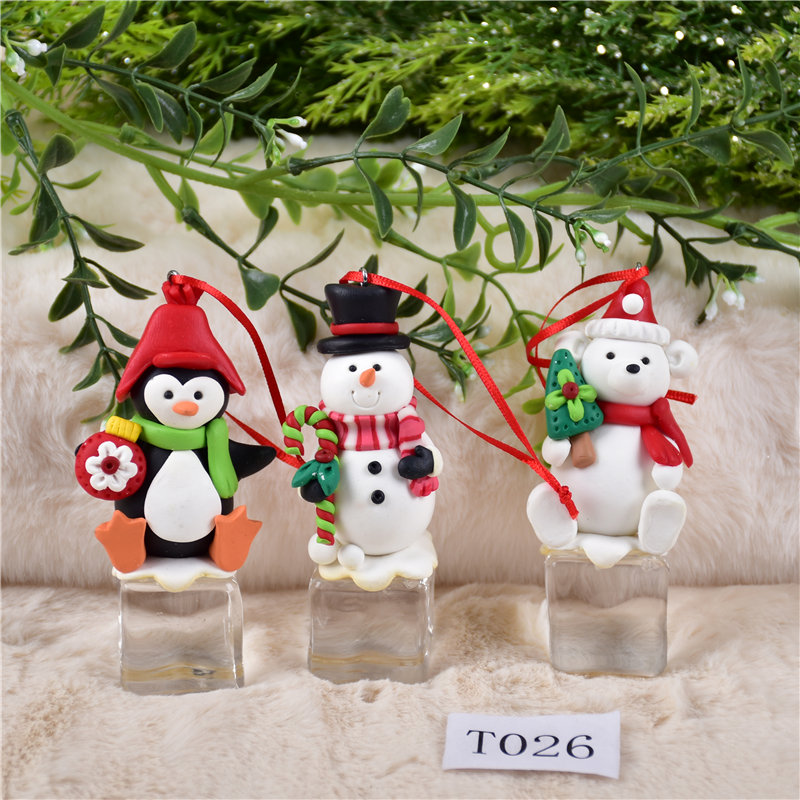 cistmas decoration supplies luminous colored cy elderly biscuit man figures snowman series decorative pendant children‘s day gift